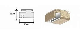 Перекладина Т (п, с напр. П-2)для дверей Браво, Wenge Veralinga (для складных дверей)